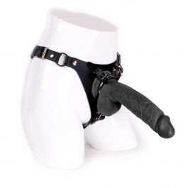 Leren Strap On Inclusief Zwarte Dildo Met Balzak Cm Kopen Bij