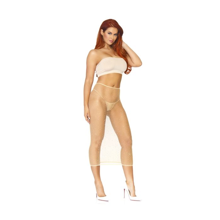 Crystalized Fishnet Multidress Nude Sextoyland