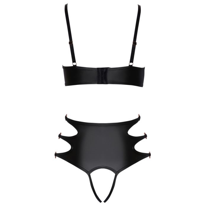 Cottelli Sexy Strappy Lingerie Set Zwart Sextoyland
