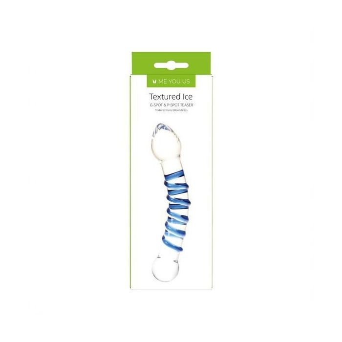 Dubbele G Spot Glazen Dildo Transparant Blauw Kopen Bij Sextoyland