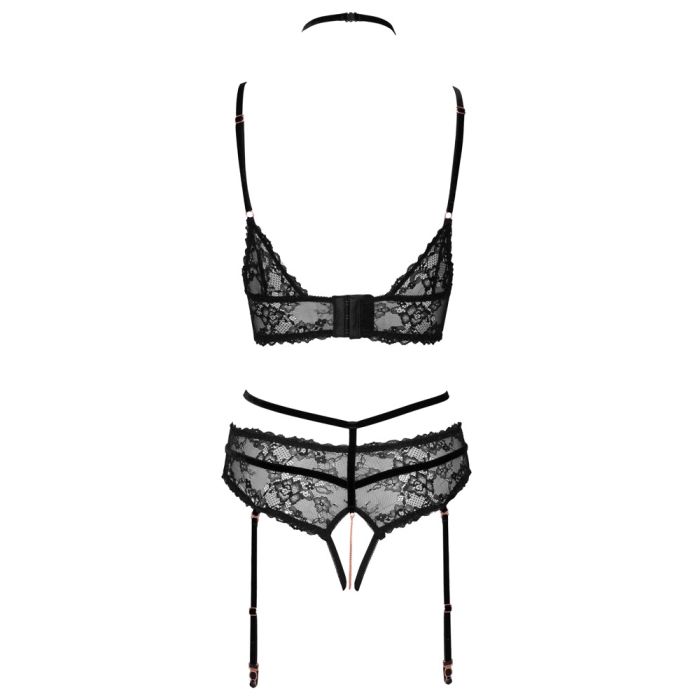Fijne Kanten Lingerie Set Zwart Ros Goud Kopen Bij Sextoyland