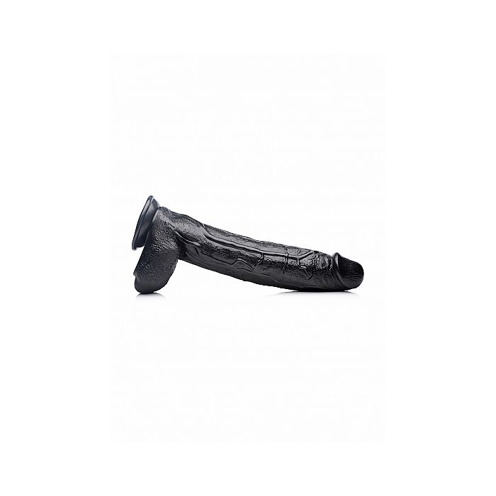 Raging Rhino Cm Geaderde Dildo Zwart Kopen Bij Sextoyland