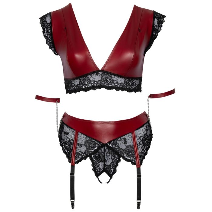 Stijlvolle Bondage Lingerie Set Rood Kopen Sextoyland