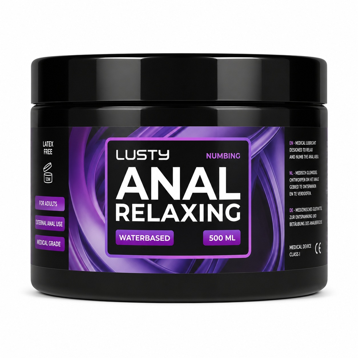Lusty Numbing Anal Relaxing Glijmiddel - 500 ml