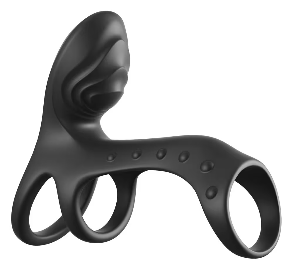 Koppel Cage Pro Penissleeve met Clitorisstimulatie - Fantasy C-Ringz