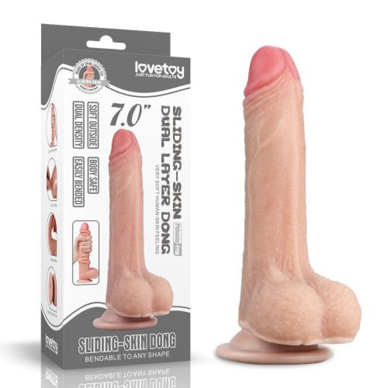 Realistische dildo Sliding Skin Dual Layer 