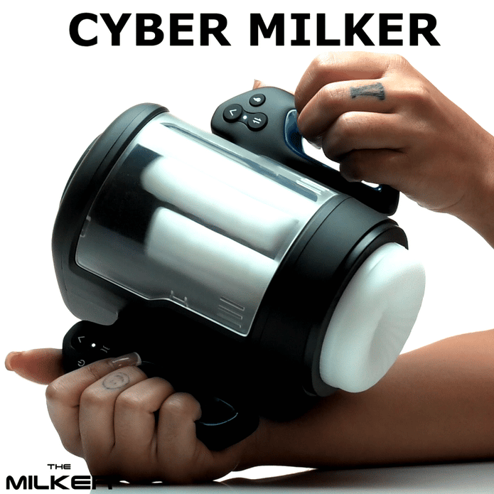 XR Brands Stroking en Vibrerende Masturbator met Telefoonhouder - Cyber Milker