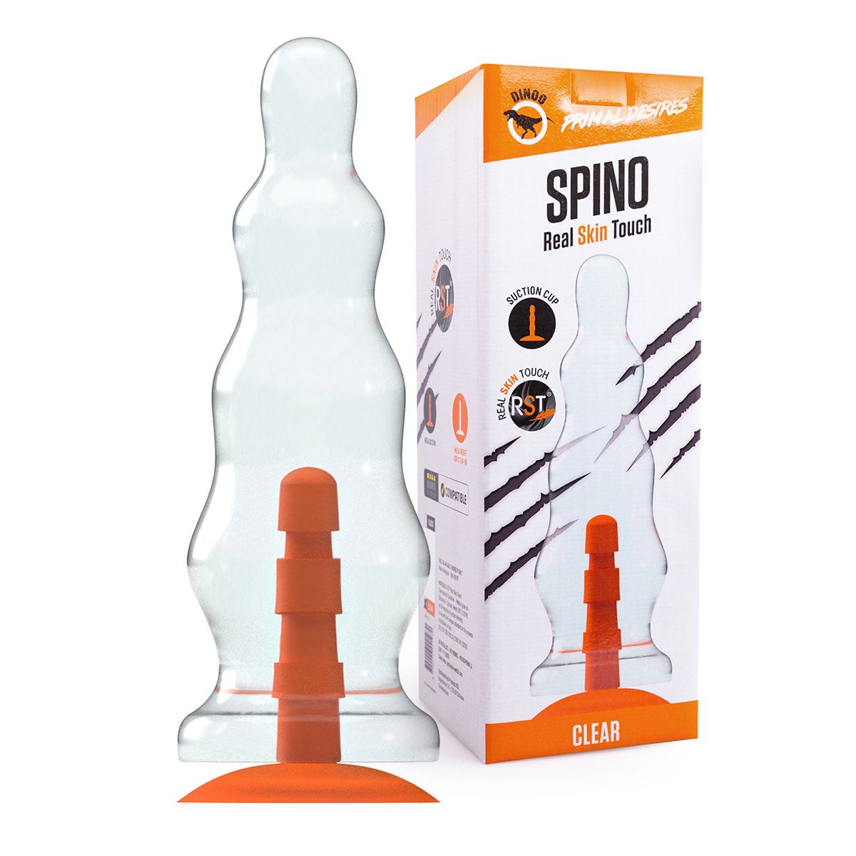 Dildo Dinoo Primal Spino Clear