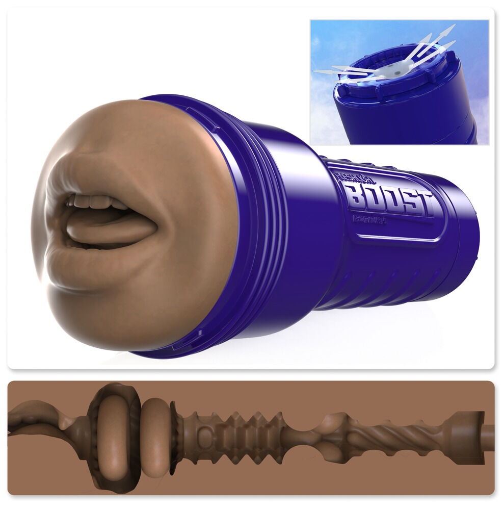 Fleshlight Masturbator Boost Blow Mond - Donkere Huidskleur