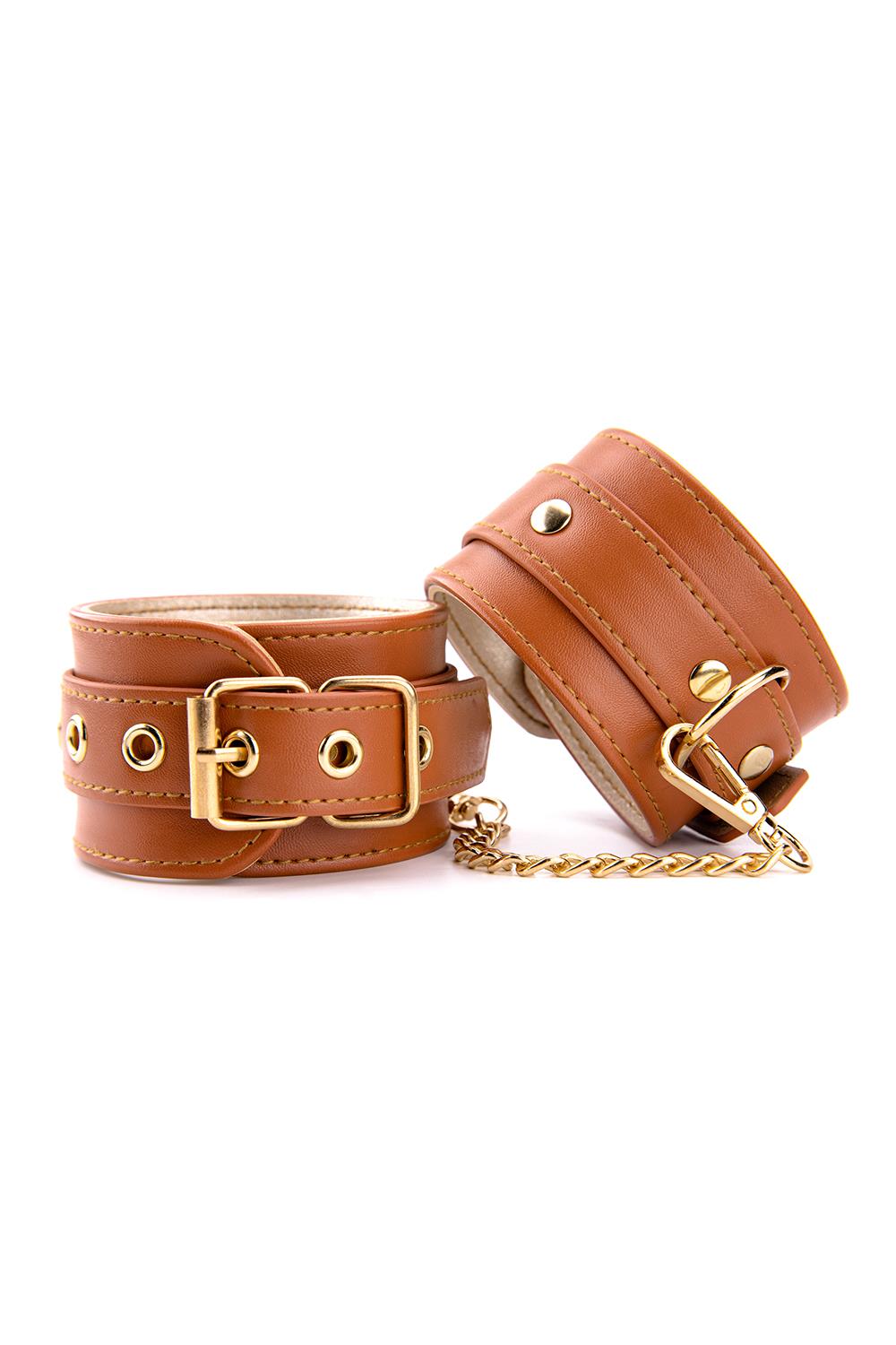 Handboeien Blaze Elite Cognac Veganistisch Leer - Bruin