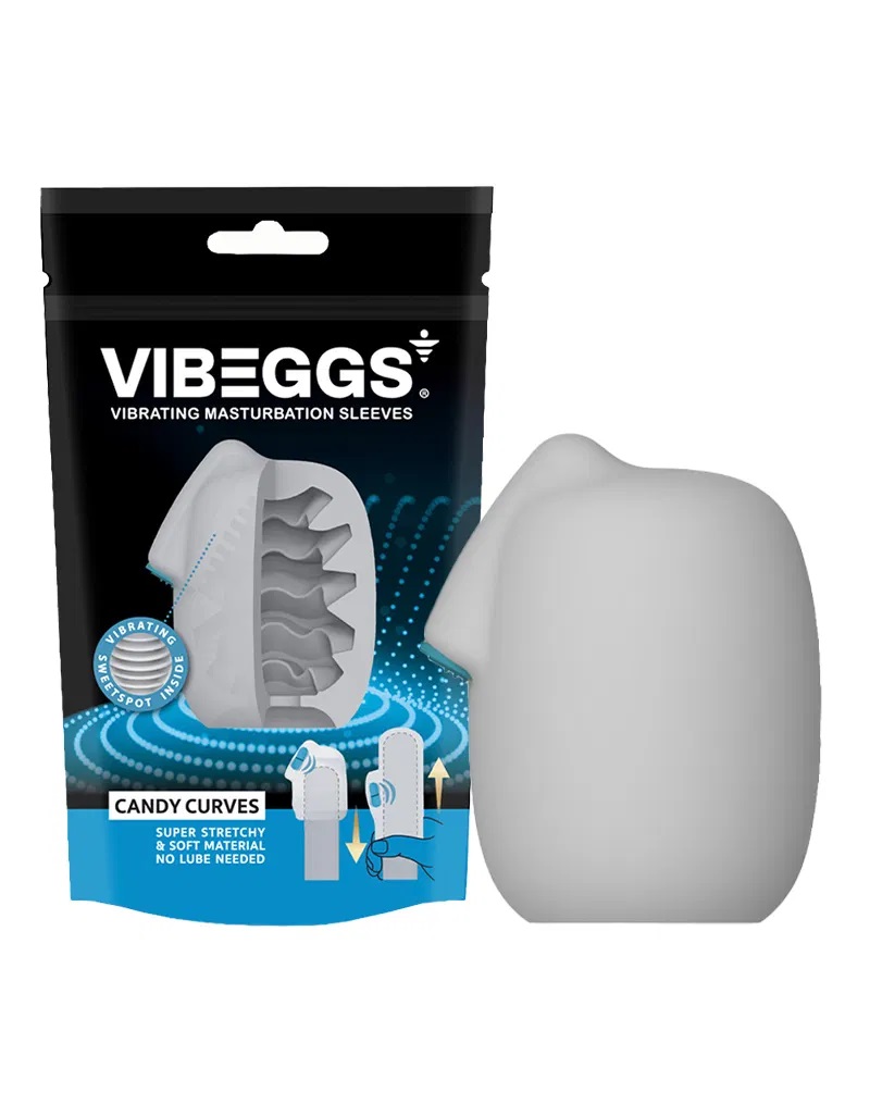 Vibrerende Masturbatie Sleeve Candy Curves - Wit