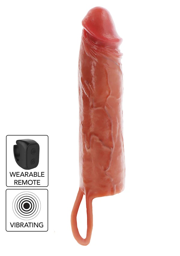 Vibrerende Penis Sleeve Hydrated Skin - 20 cm