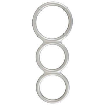 Triple Cock en Ballring Metallic Silicone