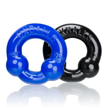 2 Pack Cockringen van Oxballs in Zwart en Blauw