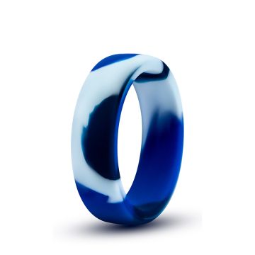 Siliconen Cockring Camouflage - Blauw