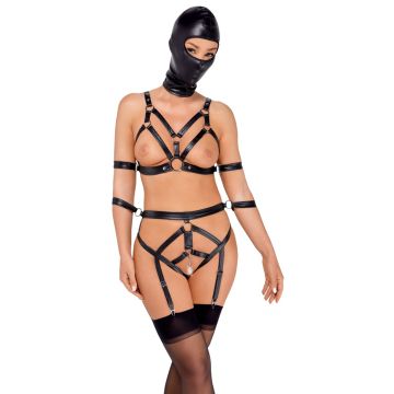 BDSM 4 armboeien en hoofdmasker set