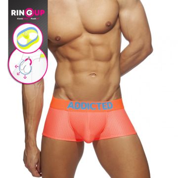 Addicted Ring Up Neon Mesh Trunk - Neon Oranje