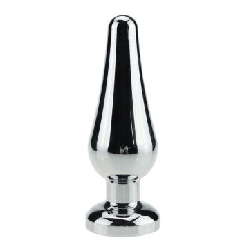 Aluminium Buttplug met Kristal - Large