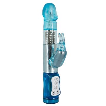 Blauwe Rabbit Vibrator met Roterende Beads