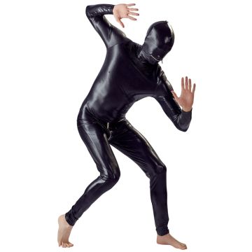 Bodysuit met Masker - Zwart