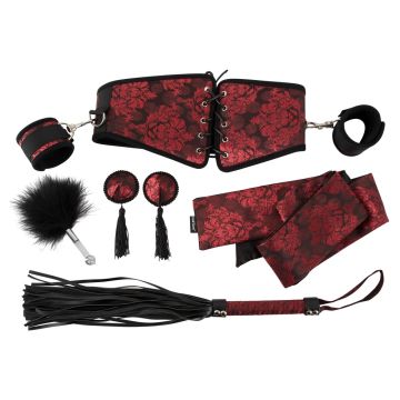 Bondage Set Asia - Zwart / Rood
