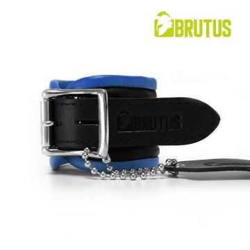 BRUTUS Leren Halsband - Blauw