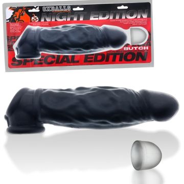 Penissleeve met ballstretcher Oxballs Butch - Zwart