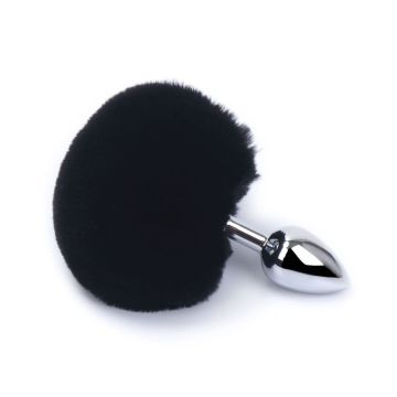 Buttplug Bunny Tail - Zwart