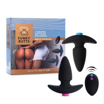 Buttplug Set voor Koppels met Afstandsbediening - FunkyButts