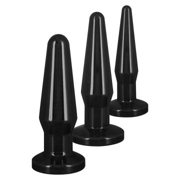 Klassieke Buttplug Trainer Set - Zwart