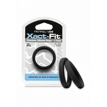Cockringen 2-Pack Xact Fit - Zwart