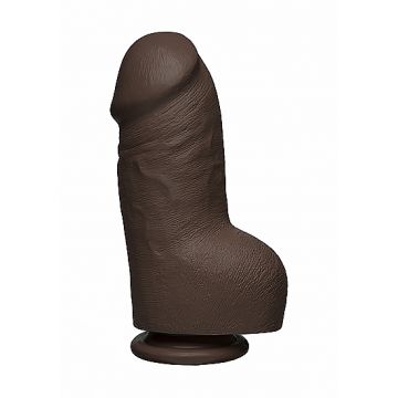 Dikke Dildo met Ballen 21 cm The D - Bruin