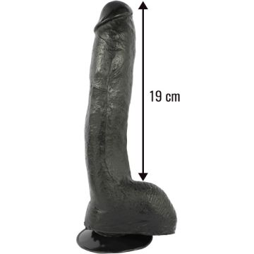Zwarte Dildo Jonas - 25 cm
