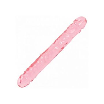 Roze Crystal Jellies dubbele dildo