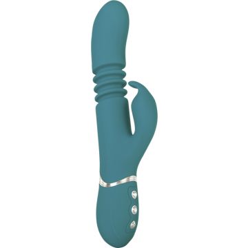 Eve's Oplaadbare Stotende Rabbit Vibrator - Groen