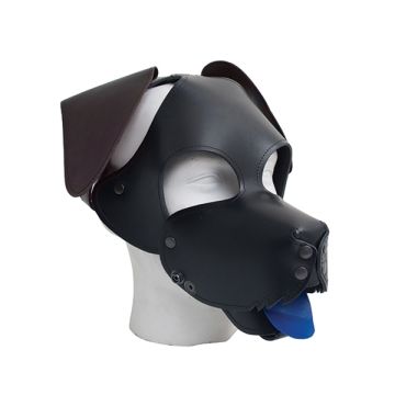 Leren Floppy Dog Masker Mister B - Bruin