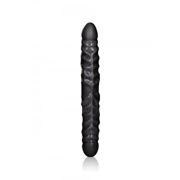 Geaderde Dubbele Dildo - Black Jack - 30 cm