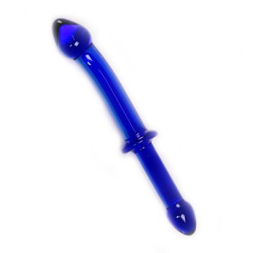 Glazen Dildo Blue Double