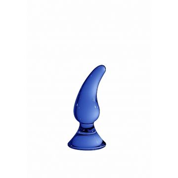 Glazen Buttplug Genius - Blauw