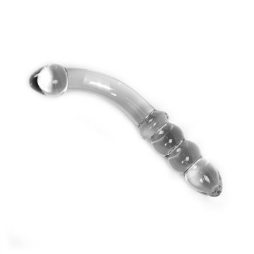 Glazen Dildo Transparant Curve