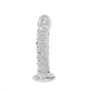 Glazen Dildo Transparant Penis Swirl