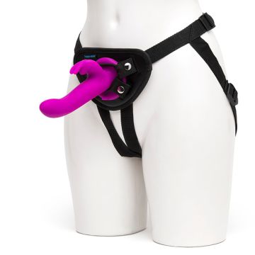 Happy Rabbit - Vibrating Strap-On Harness Set Paars