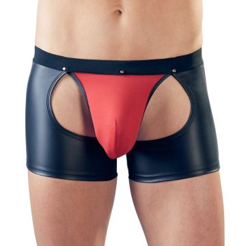 Heren Short met Afneembare Pouch - Zwart / Rood