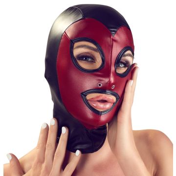 Hoofdmasker met Neusgaten - Zwart / Rood