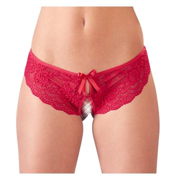 Kanten Slip met Open Kruis - Rood