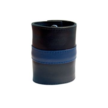 Leren Polsband met Portemonnee - Blauw