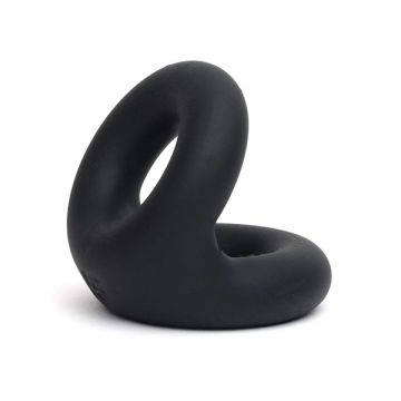 Liquid Silicone Rugby Ring - Zwart