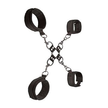 Manbound - 5-delige boeien en hogtie set - Zwart/zilver