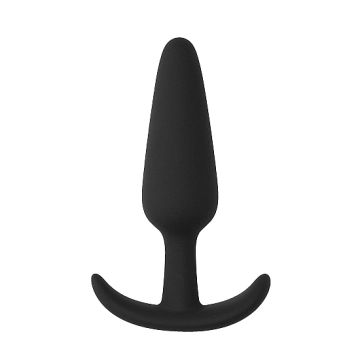 Mini Buttplug met Anker Basis - Zwart