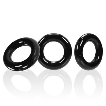 Oxballs Willy Cockring 3 Pack - Zwart